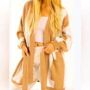 CRUSH cashmere  Check Wagga Wagga belted cardi